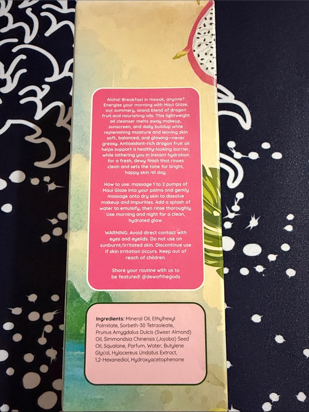 Dew of the Gods Maui Glaze Dragon Fruit Oil Facial Cleanse. Sealed.BNIB. - Picture 2 of 4